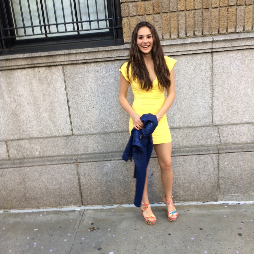 Yellow bandage dress from NYC boutique in S